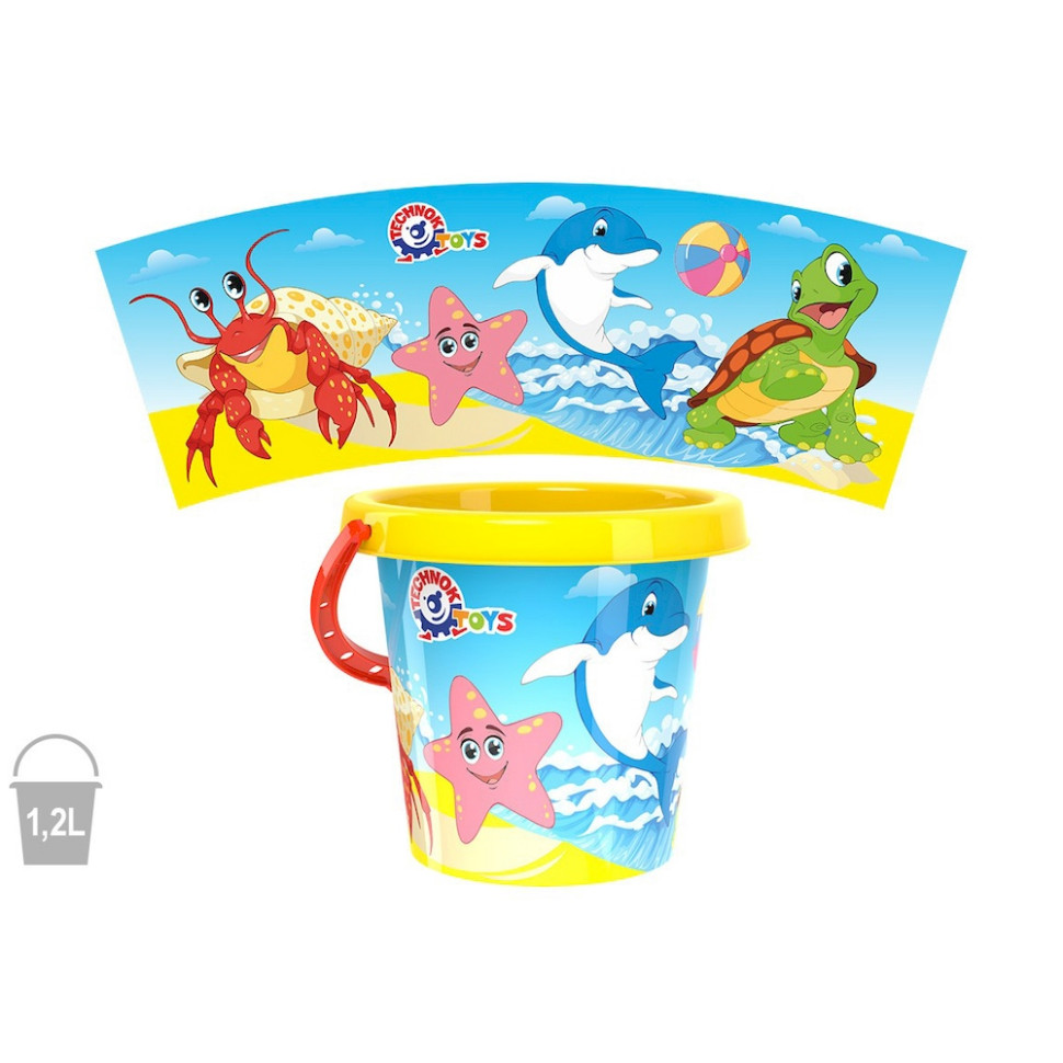 Дитяче відерце для піску та води №3 ТехноК 3145TXK(Yellow) об'єм відерця 1,2 л