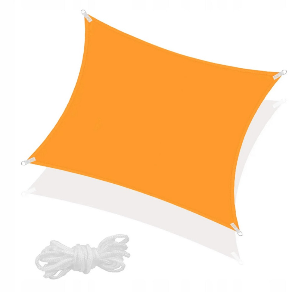 Тент-вітрило тіньове для дому, саду та туризму Springos SN1027, 4 x 4 м, Orange