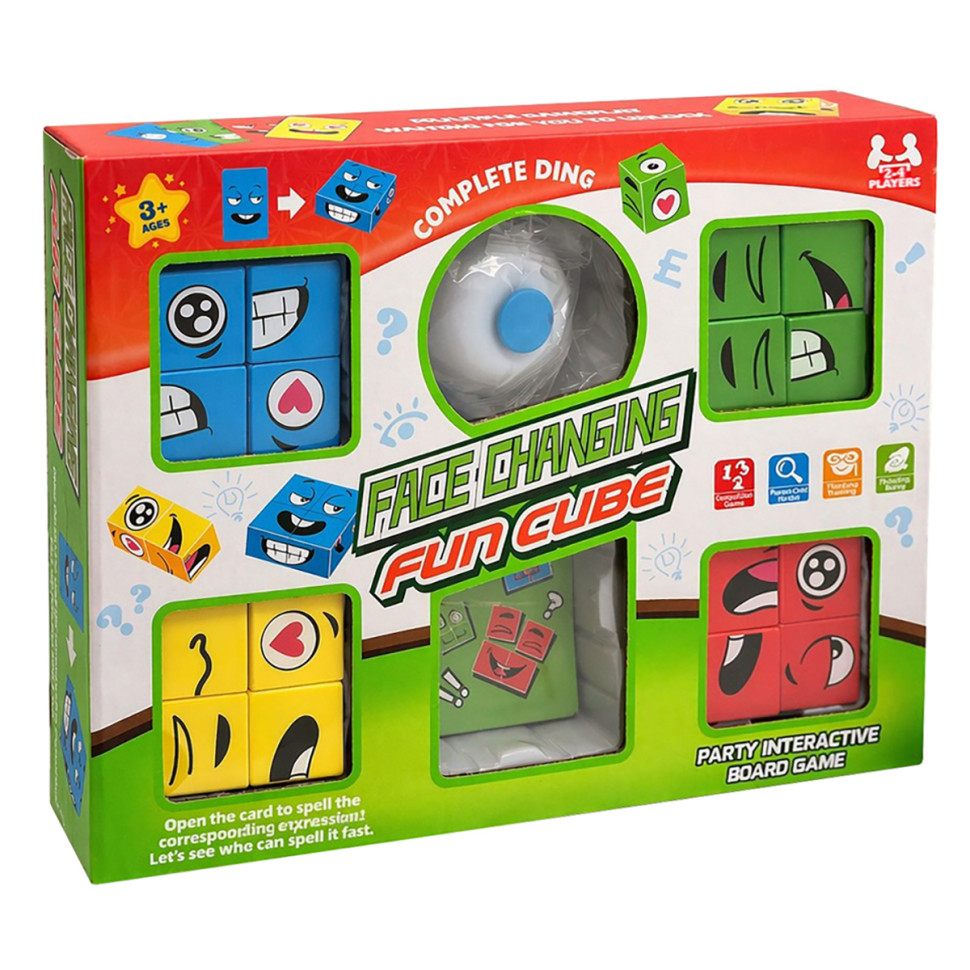 Настольная игра Смайлики Bambi HT-573, 4 цвета кубиков, карточки, звонок