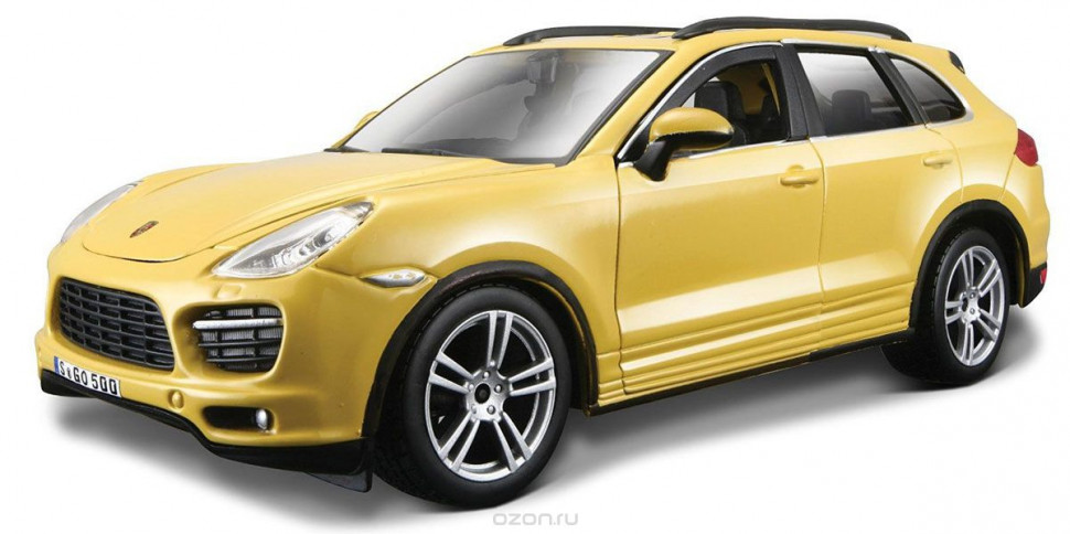 Автомодель - PORSCHE CAYENNE TURBO (белый, желтый, 1:24)