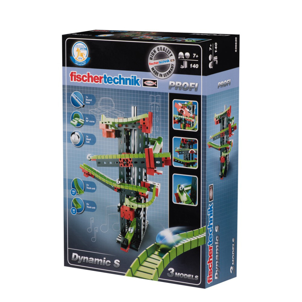 Конструктор дитячий PROFI Динаміка S fisсhertechnik FT-536620, 140 деталей