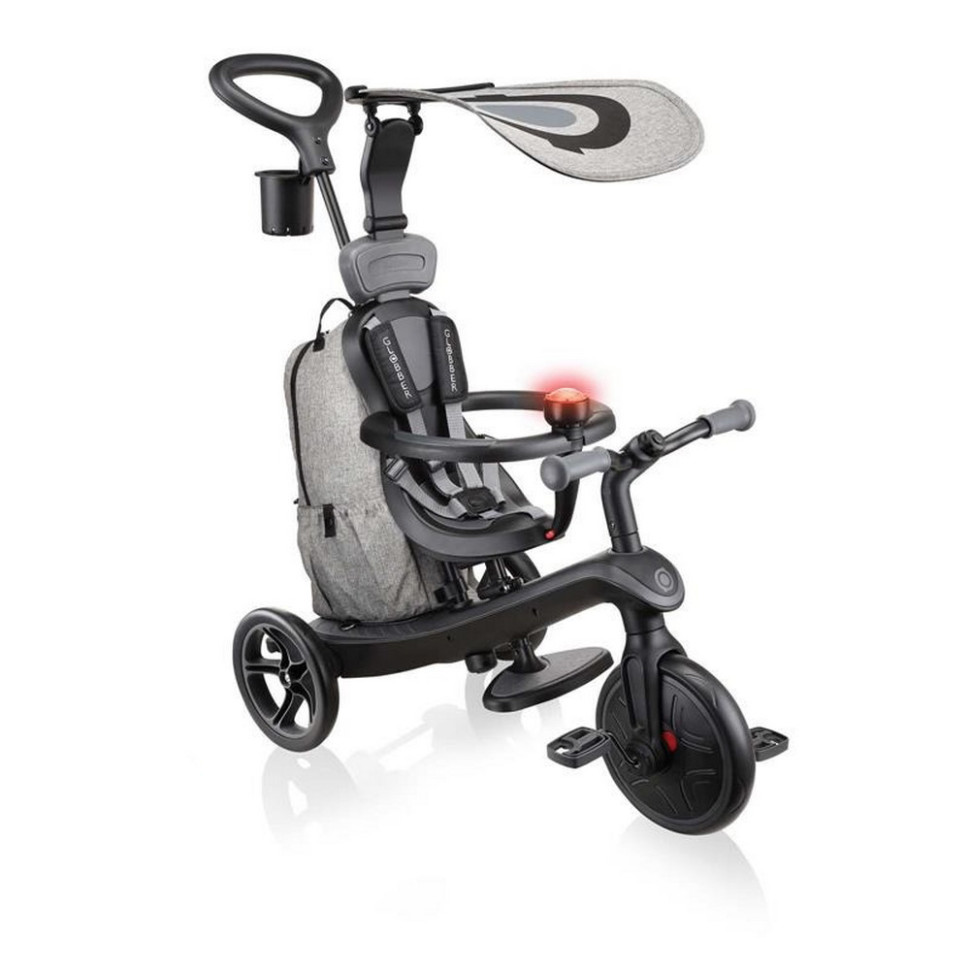 Велосипед детский трехколесный 4в1 EXPLORER TRIKE DELUXE PLAY GLOBBER 633-120 черно-серый
