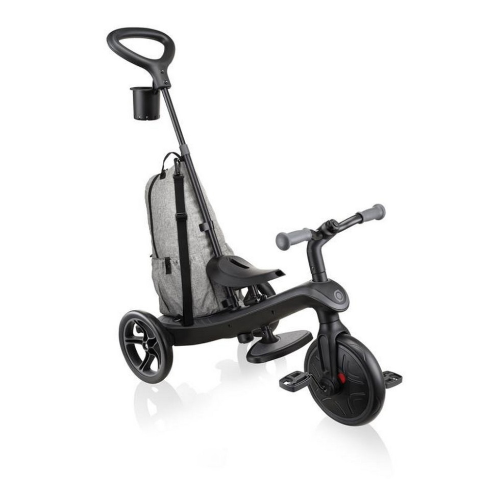 Велосипед детский трехколесный 4в1 EXPLORER TRIKE DELUXE PLAY GLOBBER 633-120 черно-серый