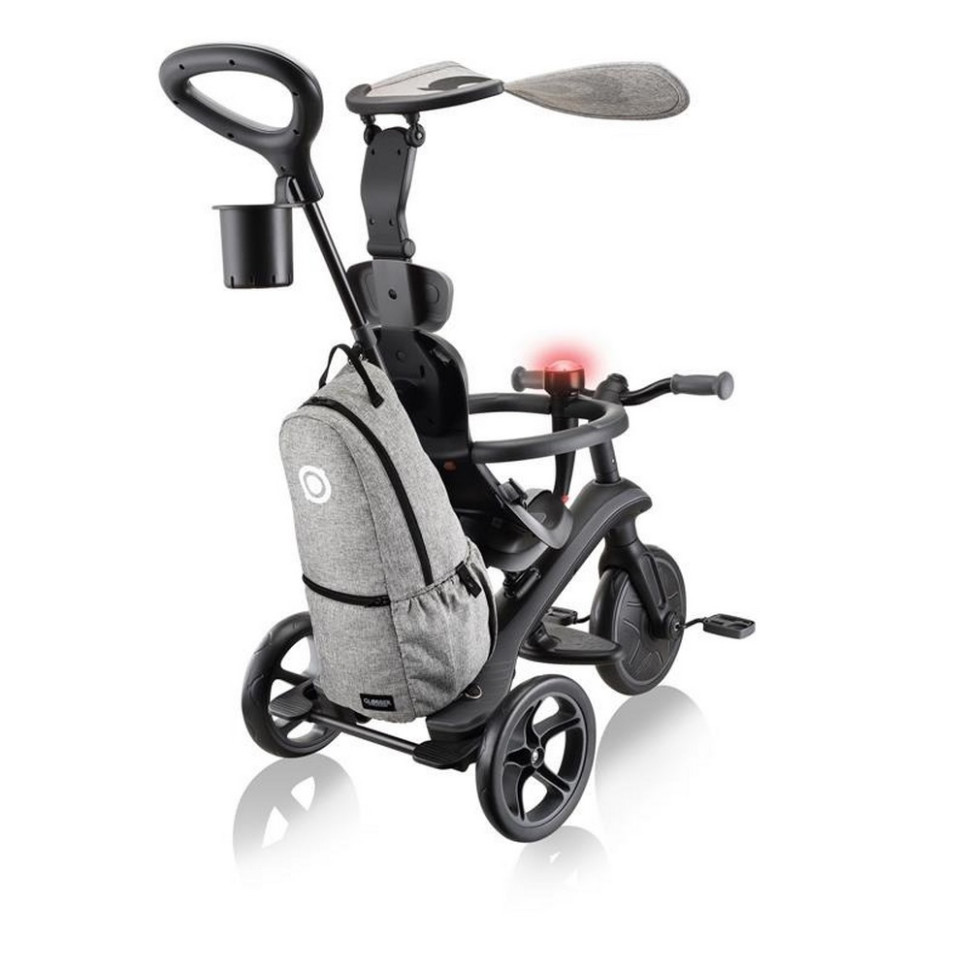 Велосипед детский трехколесный 4в1 EXPLORER TRIKE DELUXE PLAY GLOBBER 633-120 черно-серый