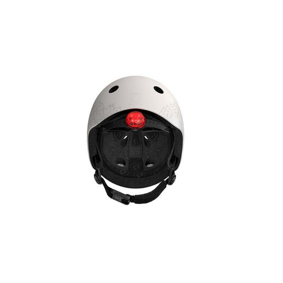 Шолом захисний дитячий Scoot and Ride SR-210225-ASH, світловідбивний світло-сірий з ліхтариком 45-51 см