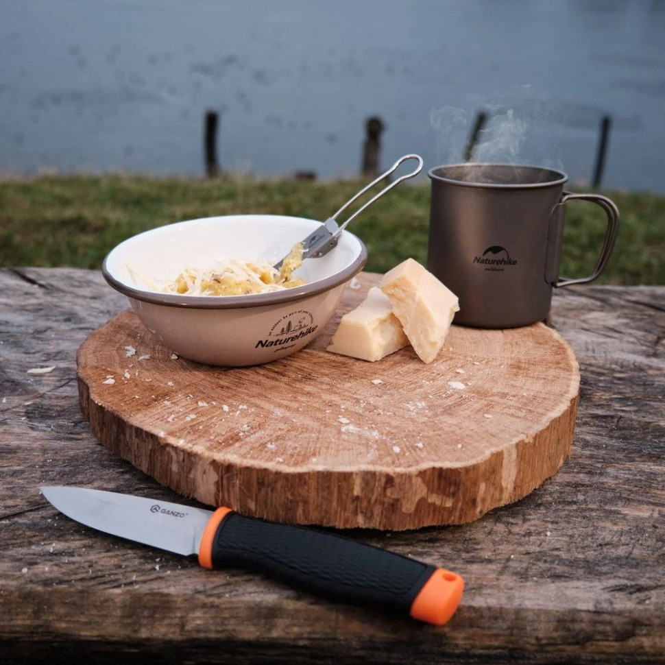 Ложка складана з титану Naturehike Titanium NH19C001-J 6927595734773 з мішечком, сірий