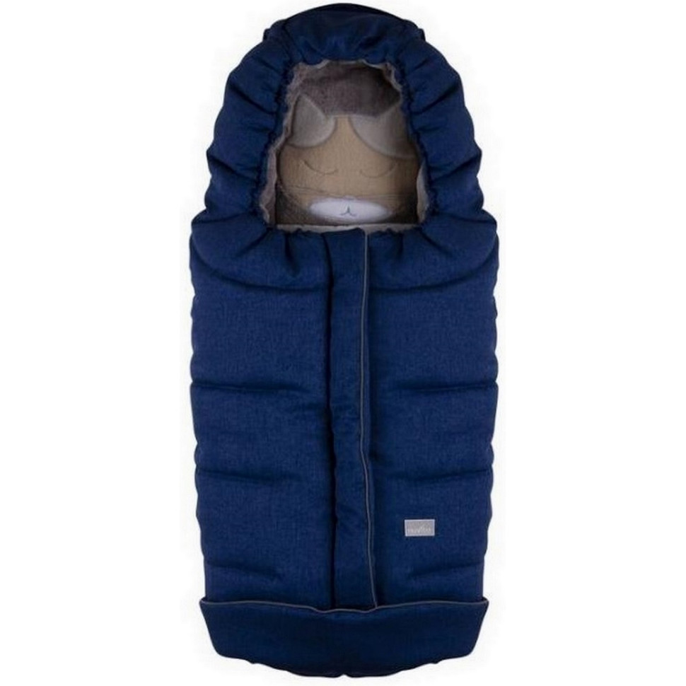 Зимовий конверт NUVITA 9605 СUCCIOLI JUNIOR синій/кіт/бежевий NV9605CUCCIOLOJRELBLUE