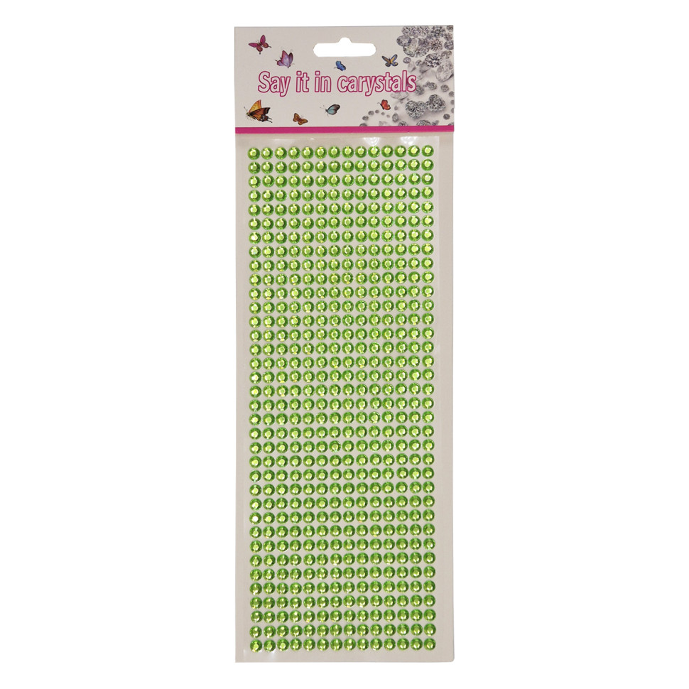 Наклейки декоративные Bambi XY-004(Green) на планшетке 504 шт