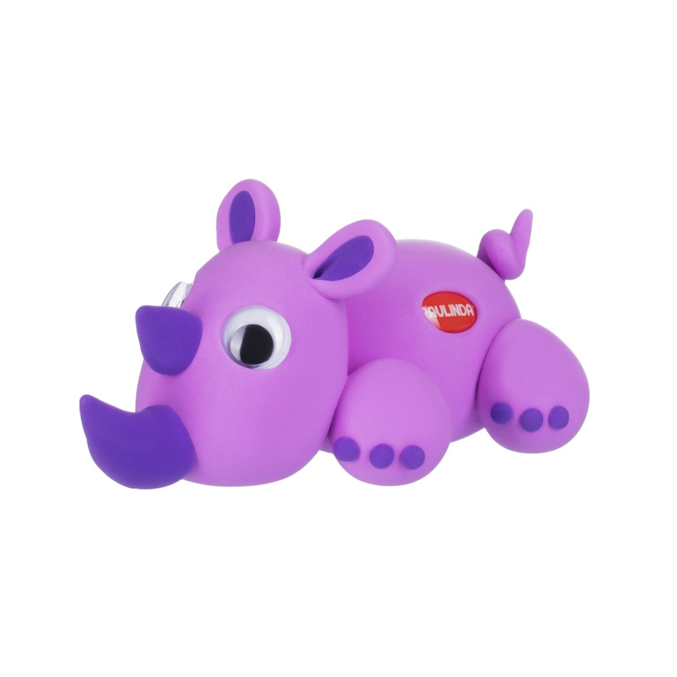 Маса для ліплення Paulinda Super Dough Fun4one Носоріг (рухливі очі) PL-1537