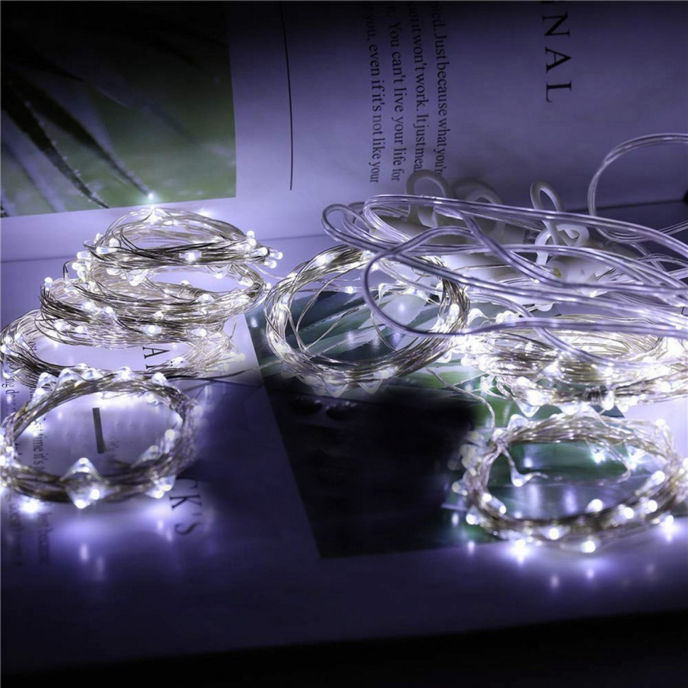 Гирлянда водопад (штора) Springos CL0098, 2 x 2 м 400 LED, Cold White