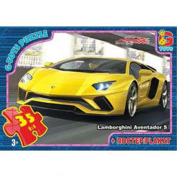 Детский пазл "Dream Garage Гараж Мечты" G-Toys FW751 плакат 35 элементов