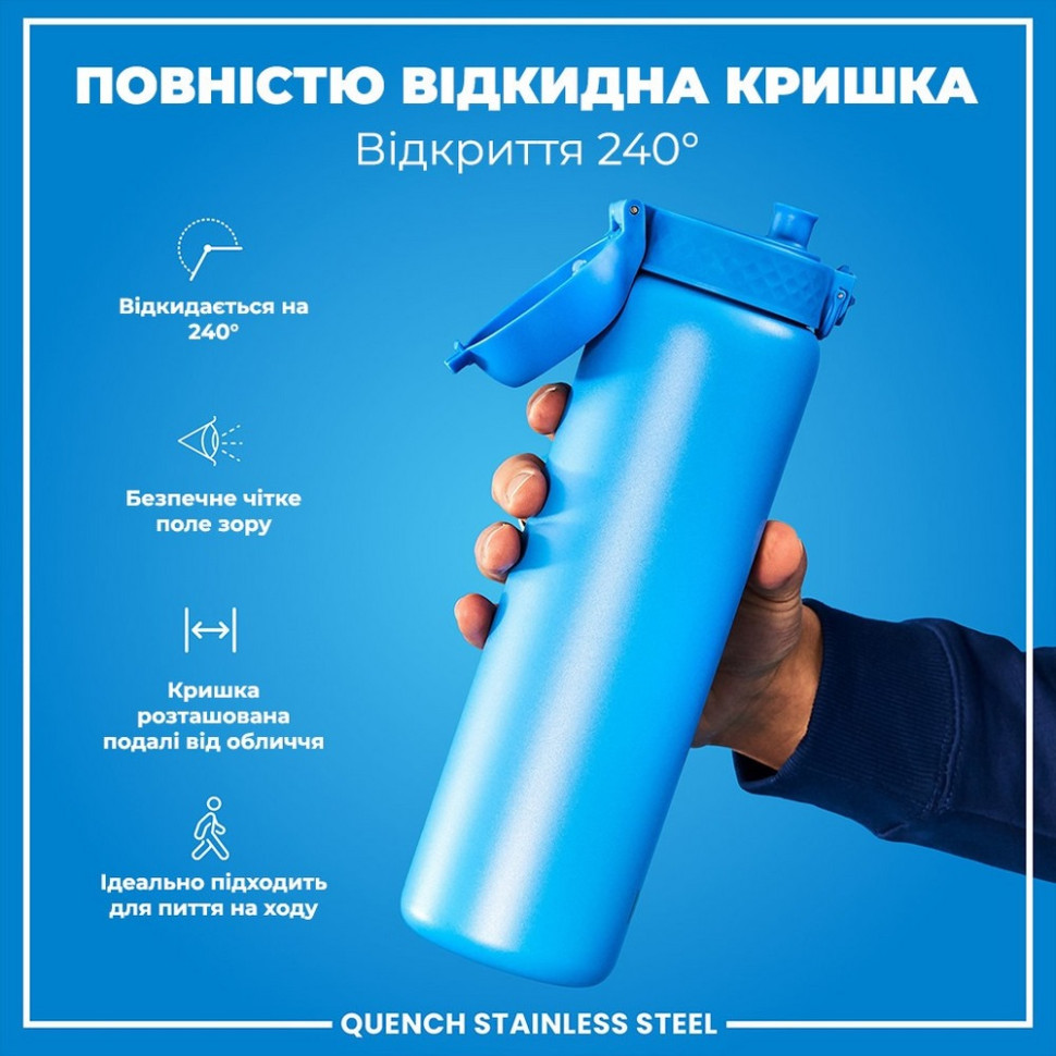 Пляшка для води металева Stainless Steel ION8 I8SS1000BLU 1200 мл, Blue