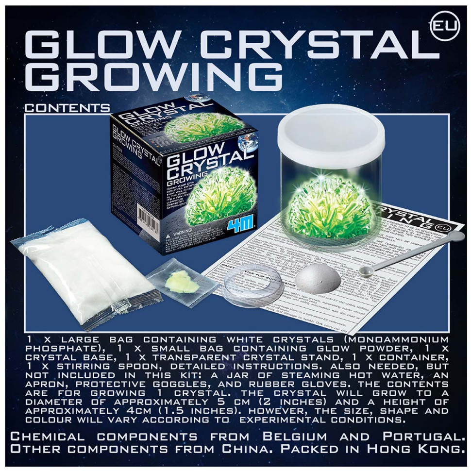 Набор для выращивания светящихся кристаллов 4M 00-03918/EU серия Crystal Growing