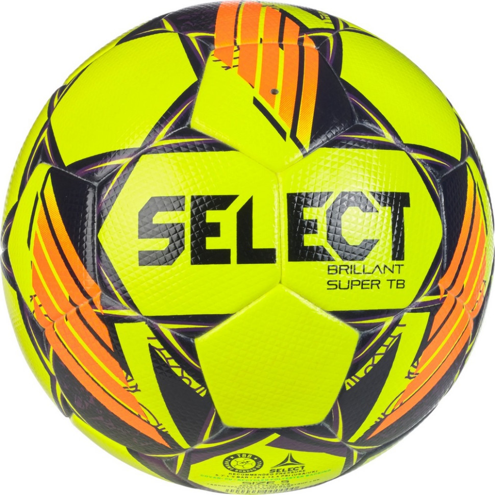 Мяч футбольный Brillant Super FIFA TB v24 Select 361598-509 желто-фиолетовый № 5