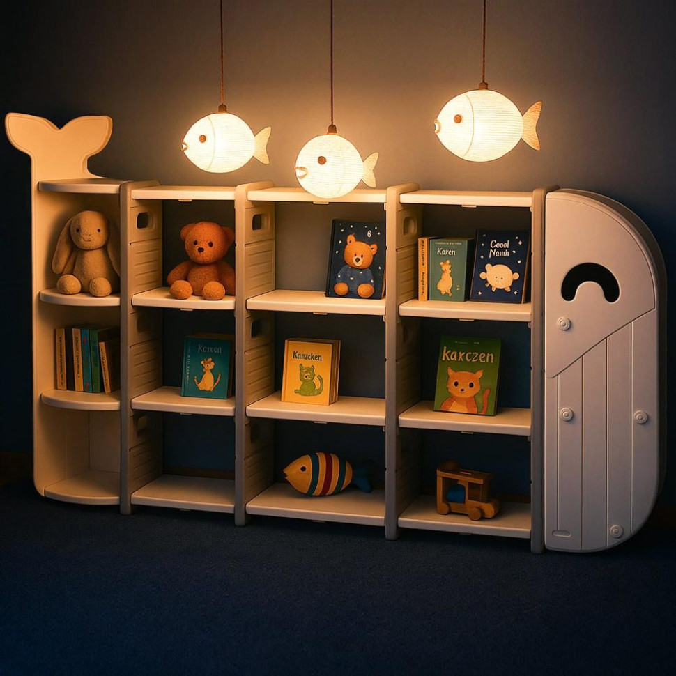 Детский стеллаж для хранения Splash Mealux KD-E054 White 192х114х32 см