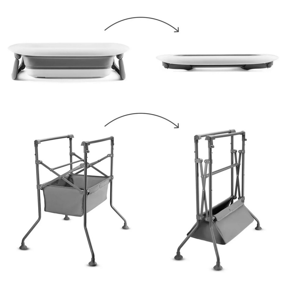 Столик для сповивання з ванночкою Bubbly Kinderkraft KABUBB00GRY0000 Grey