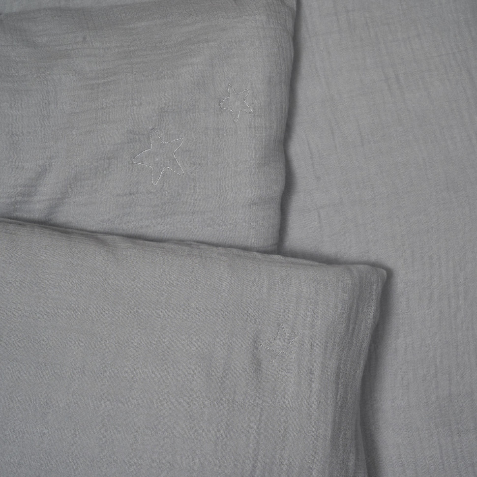 Детский постельный комплект Muslin grey Twins 3031-TM-10, 3 элемента