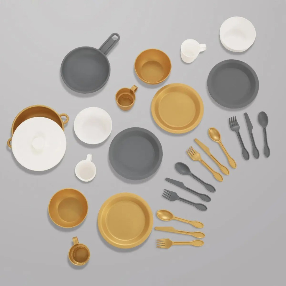 Игровой набор посуды Modern Metallics KidKraft 63532, 27 предметов
