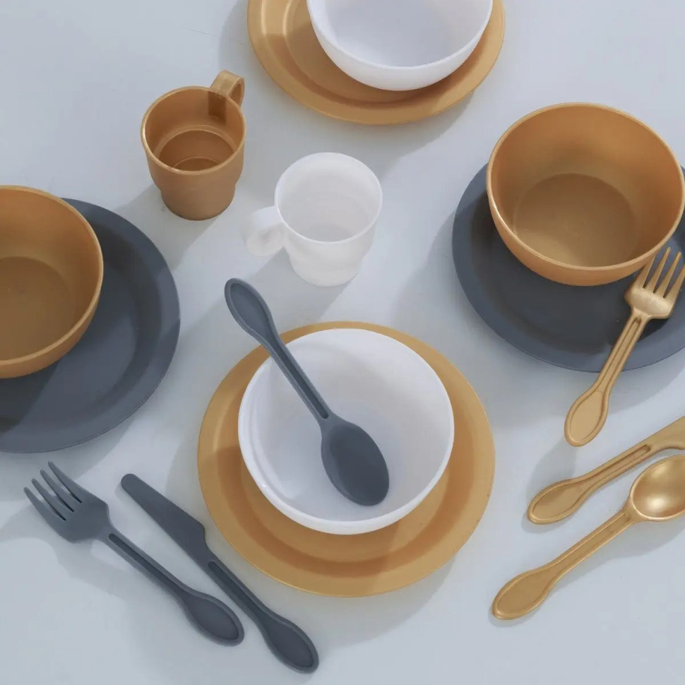 Игровой набор посуды Modern Metallics KidKraft 63532, 27 предметов