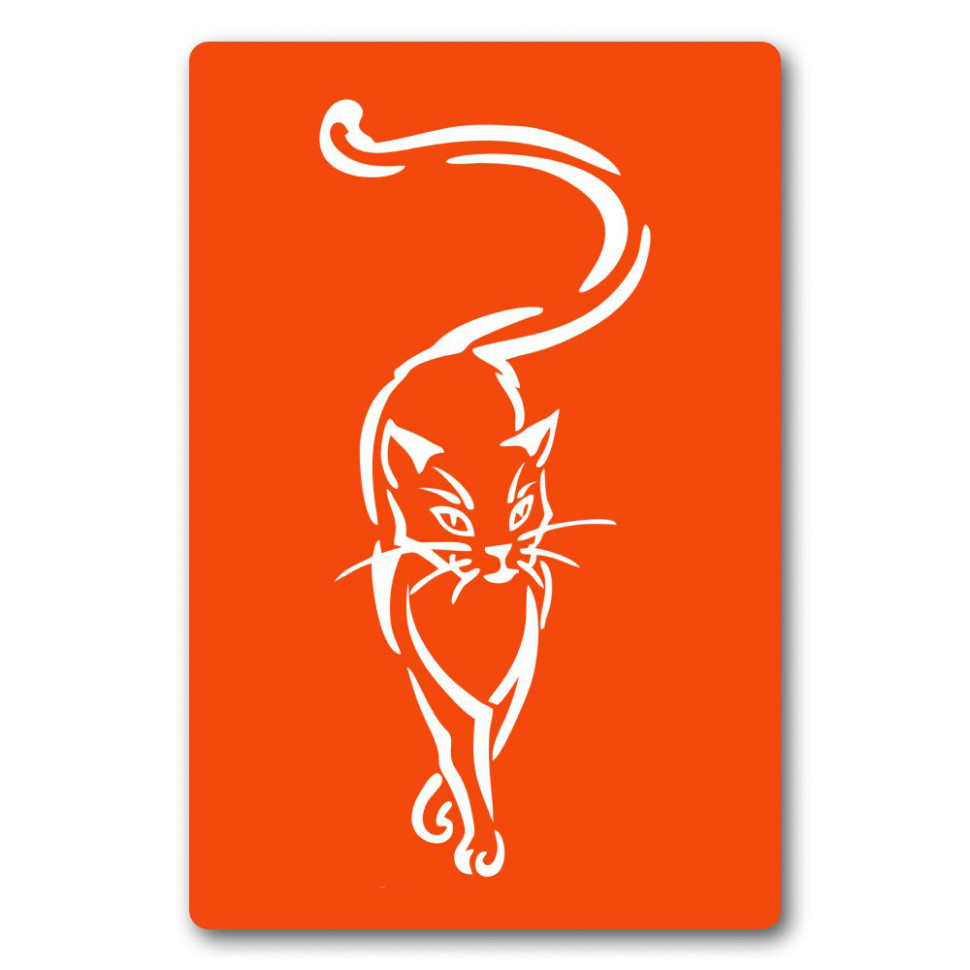 Трафарет для біо-тату Котик Fresh Tattoo kx001-24*34см, розмір 24х34 см