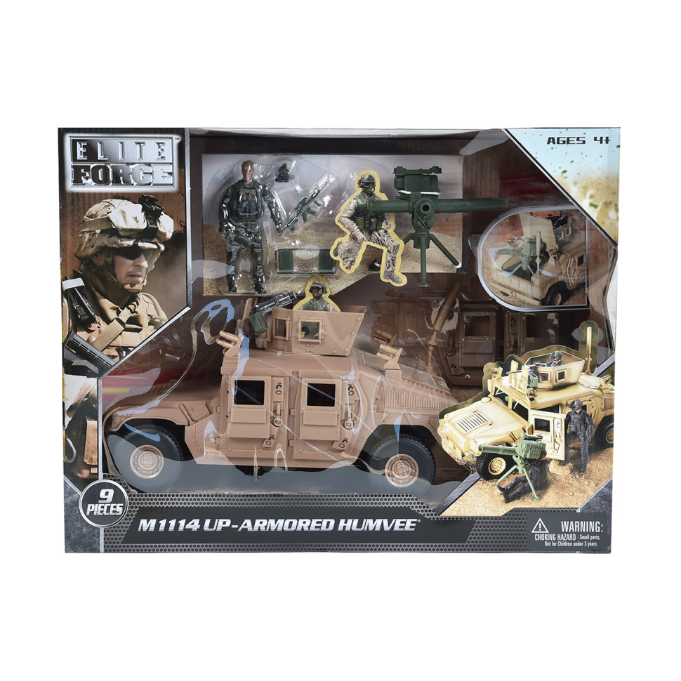 Игровой набор БРОНЕАВТОМОБИЛЬ HUMVEE M1114 ELITE FORCE 101863 машина, фигурка, аксессуары
