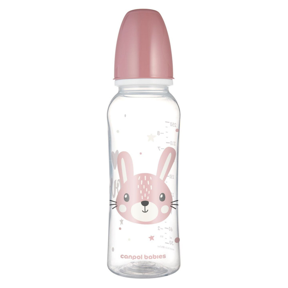 Детская стандартная бутылочка Cute animals Canpol babies 11/841_pin 250 мл