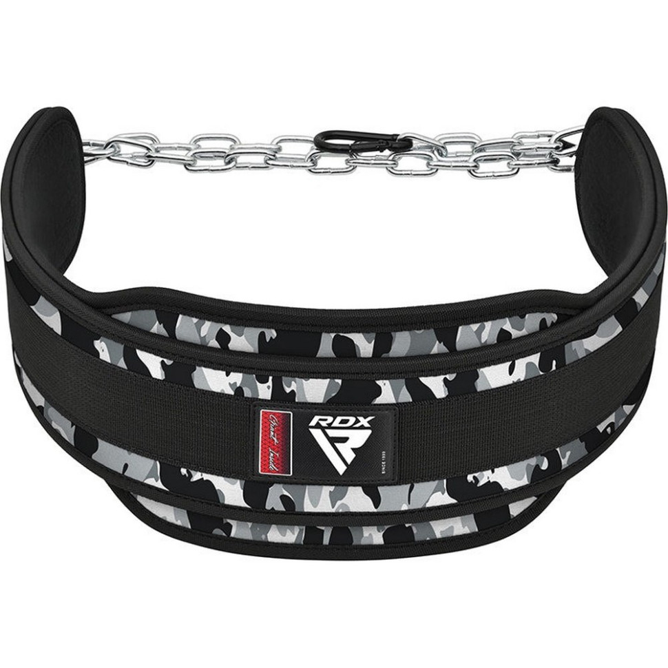 Пояс для отягощений с цепью T7 Pro Dipping Belt 2 Layer RDX Inc Limited WDB-T7CG, неопреновый