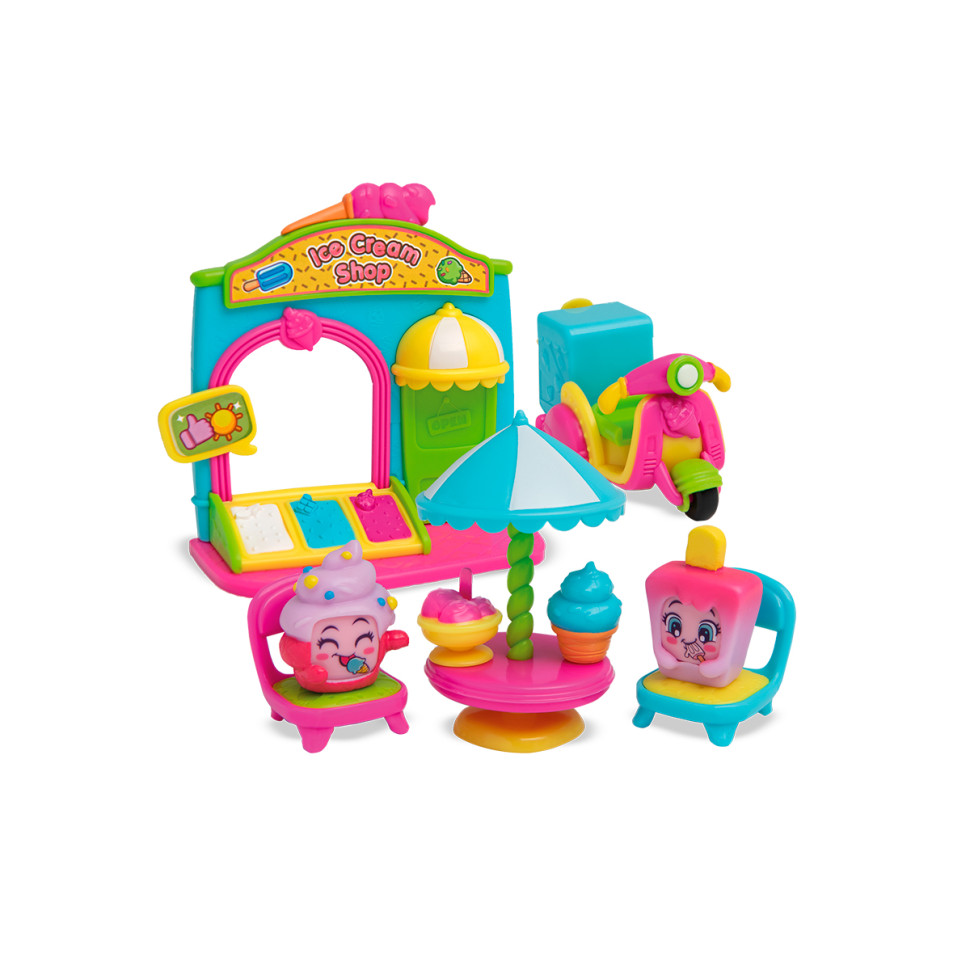 Игровой набор ДЖЕЛАТЕРИЯ MOJI POPS PMPSB216IN20, 2 фигурки, аксессуары