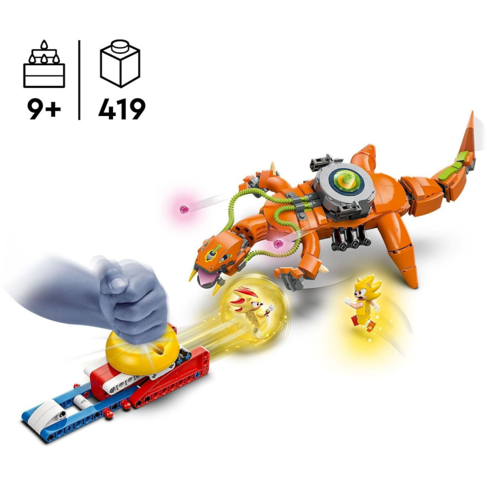 Конструктор LEGO Sonic Super Shadow vs. Biolizard 77003, 419 деталей