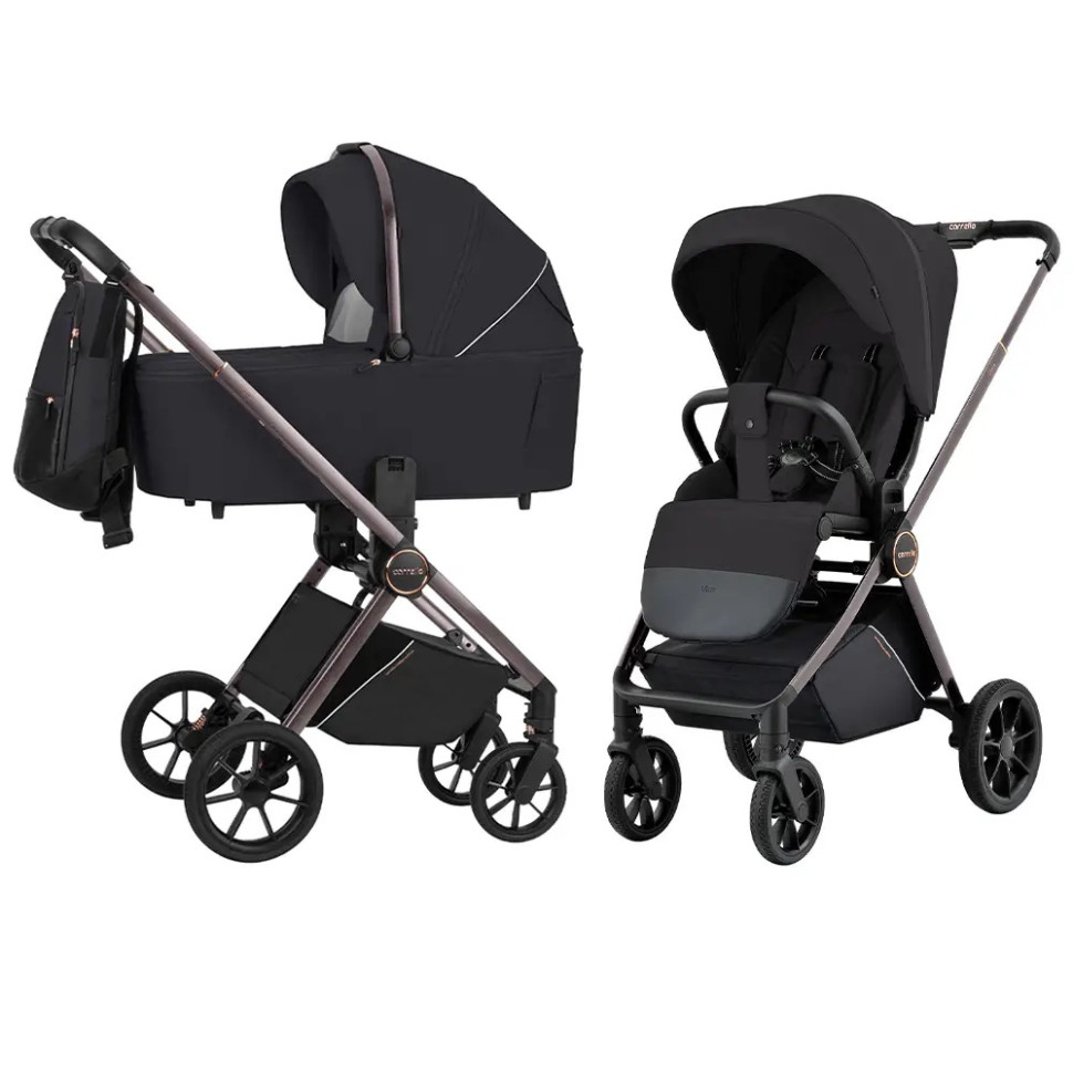 Коляска универсальная Ultra CARRELLO CRL-6525 Night Black 2024, 2 в 1