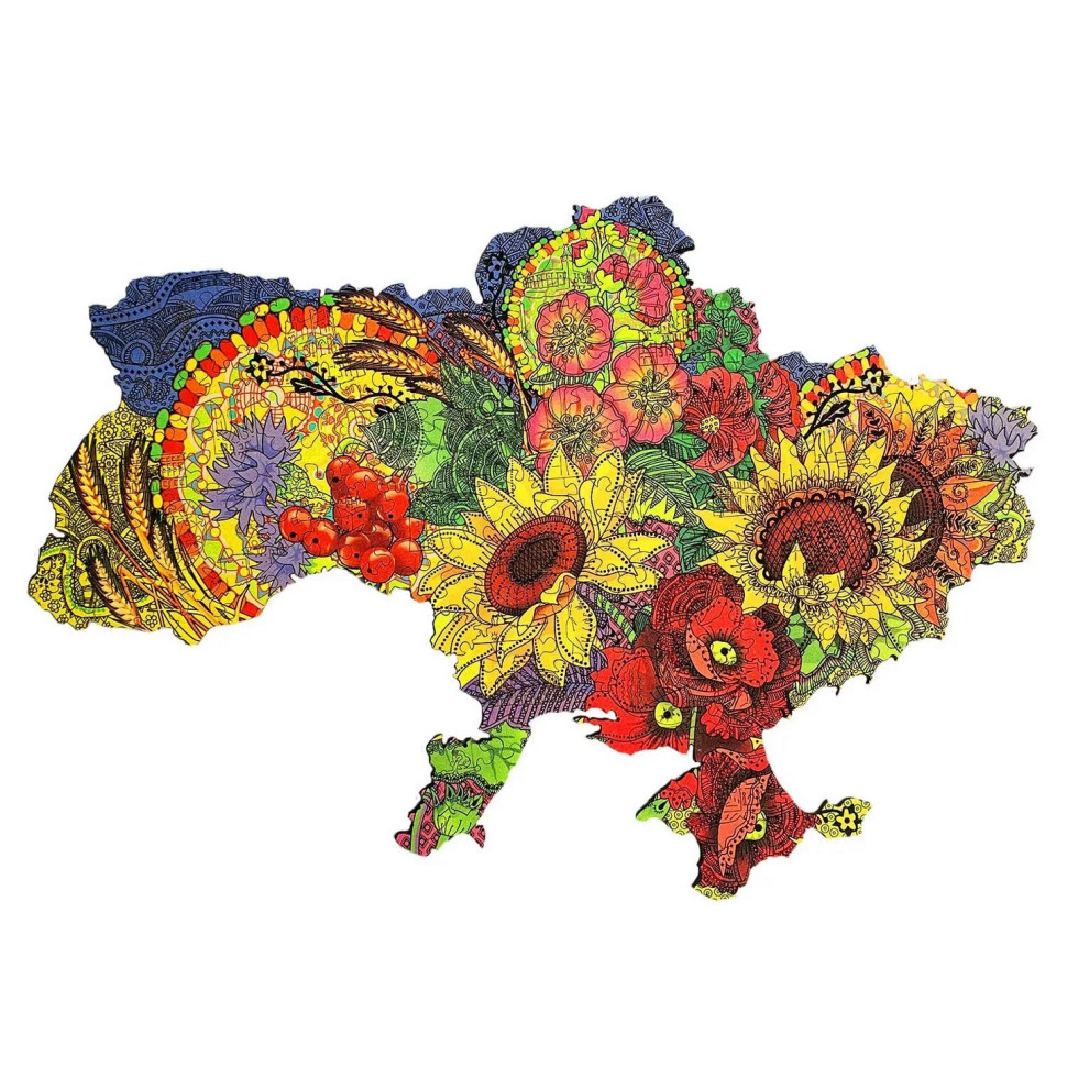 Дерев'яний фігурний пазл 