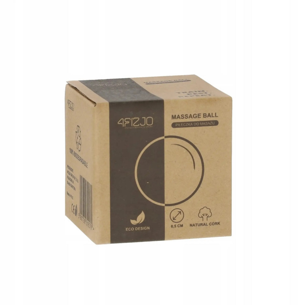 Массажный мяч Lacrosse Ball Cork 4FIZJO 4FJ0567, 6.5 см