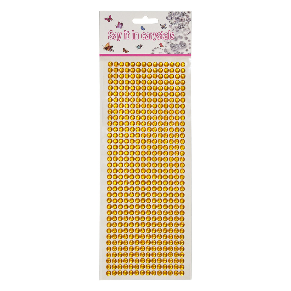 Наклейки декоративные Bambi XY-004(Gold) на планшетке 504 шт