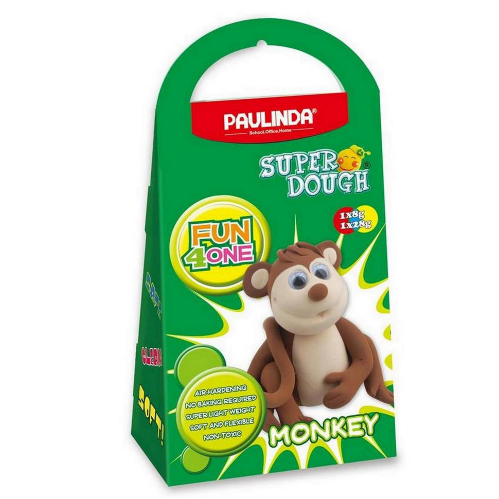 Маса для ліплення Paulinda Super Dough Fun4one Мавпа (рухливі очі) PL-1566