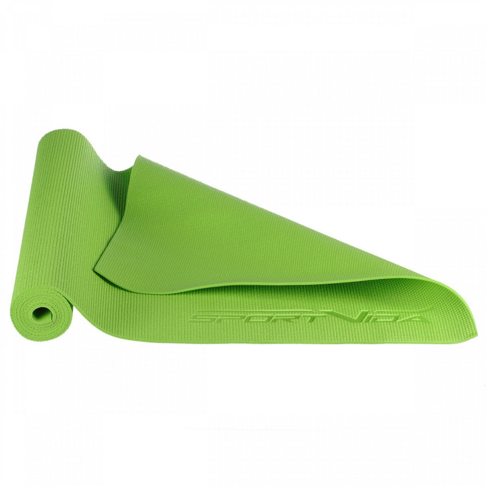 Килимок для йоги та фітнесу SportVida SV-HK0050 PVC 4 мм, Green