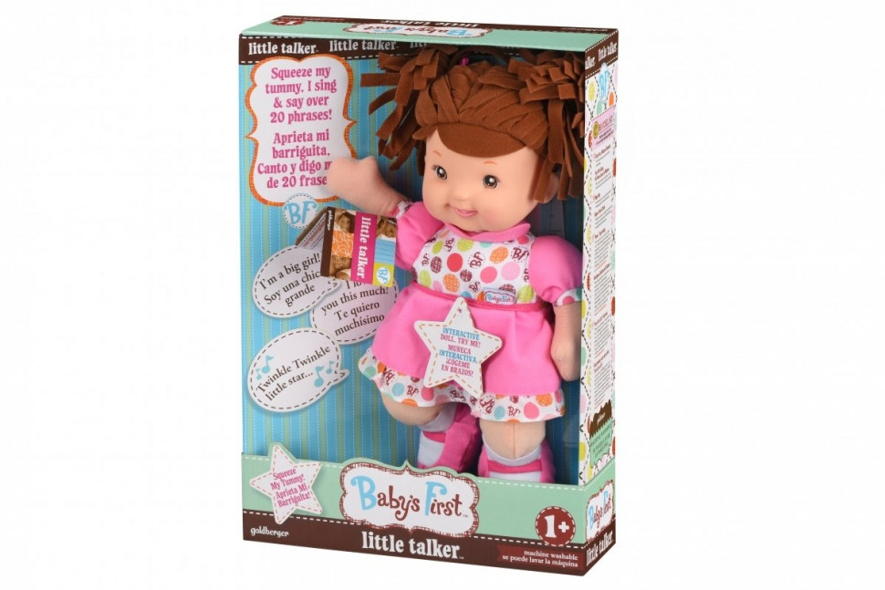 Вінілові і м'яконабивні ляльки Baby's First Little Talker брюнетка 71230-2