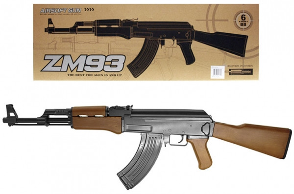Автомат игрушечный ZM 93 Калашников метал.