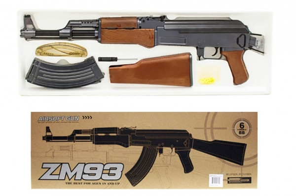 Автомат игрушечный ZM 93 Калашников метал.