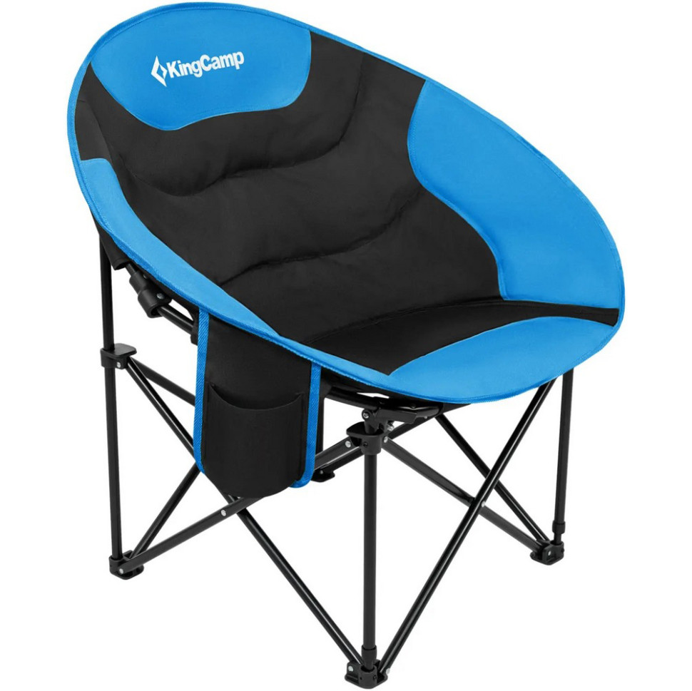 Крісло туристичне Comfort Moon KingCamp KC3816_BLACK/ROYALBLUE, до 120 кг