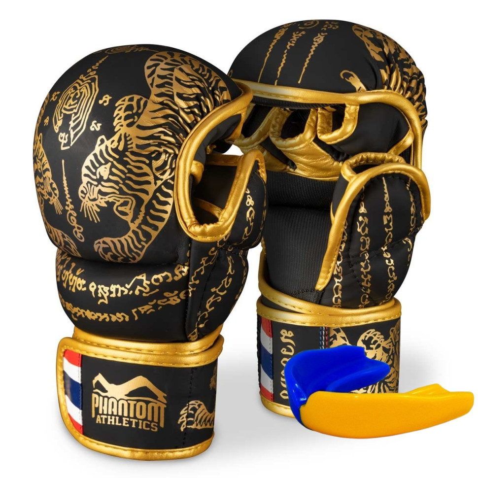 Рукавиці для ММА Muay Thai Phantom PHMMAG2939-LXL Black Gold, L/XL (капа в подарунок)