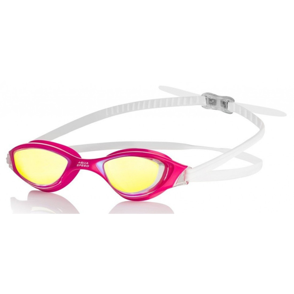 Очки для плавания XENO MIRROR 6997 Aqua Speed 195-03 розовый, белый, OSFM