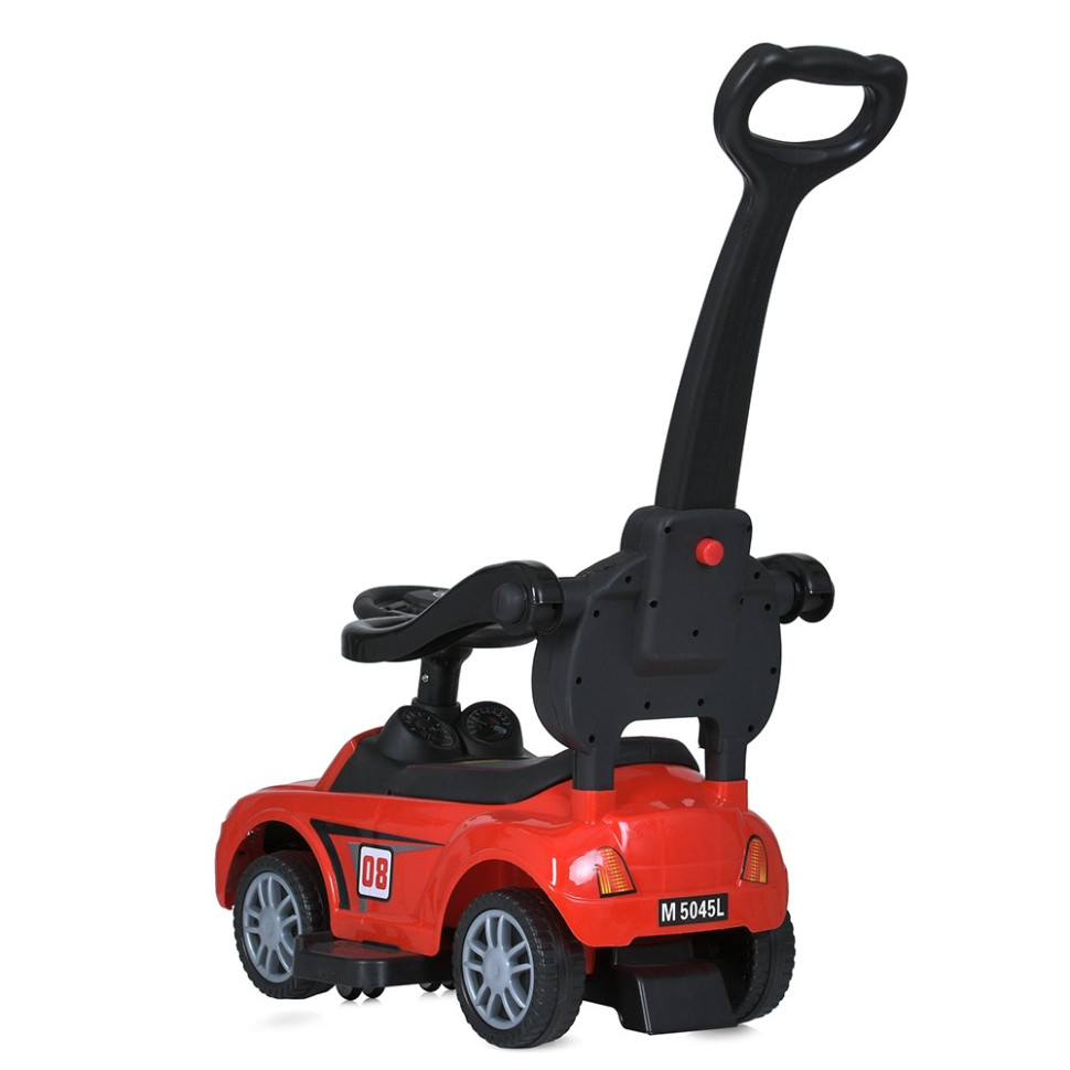 Дитяча каталка-толокар Bambi Racer M 5045L-3 червоний, з батьківською ручкою