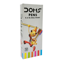 Набор шариковых ручек "Полосы" Bambi 3411 синий, 12 штук, 0,6 мм