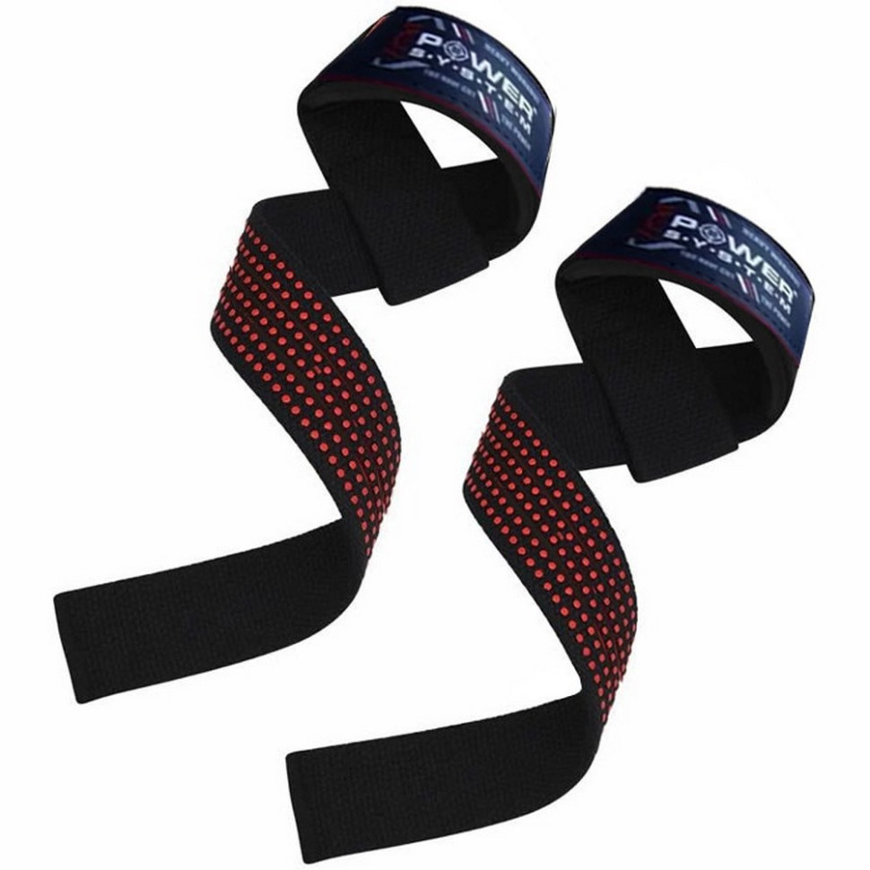 Лямки для тяги XTR-Grip Straps Power System PS-3430_Black-Red