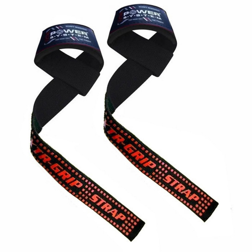 Лямки для тяги XTR-Grip Straps Power System PS-3430_Black-Red