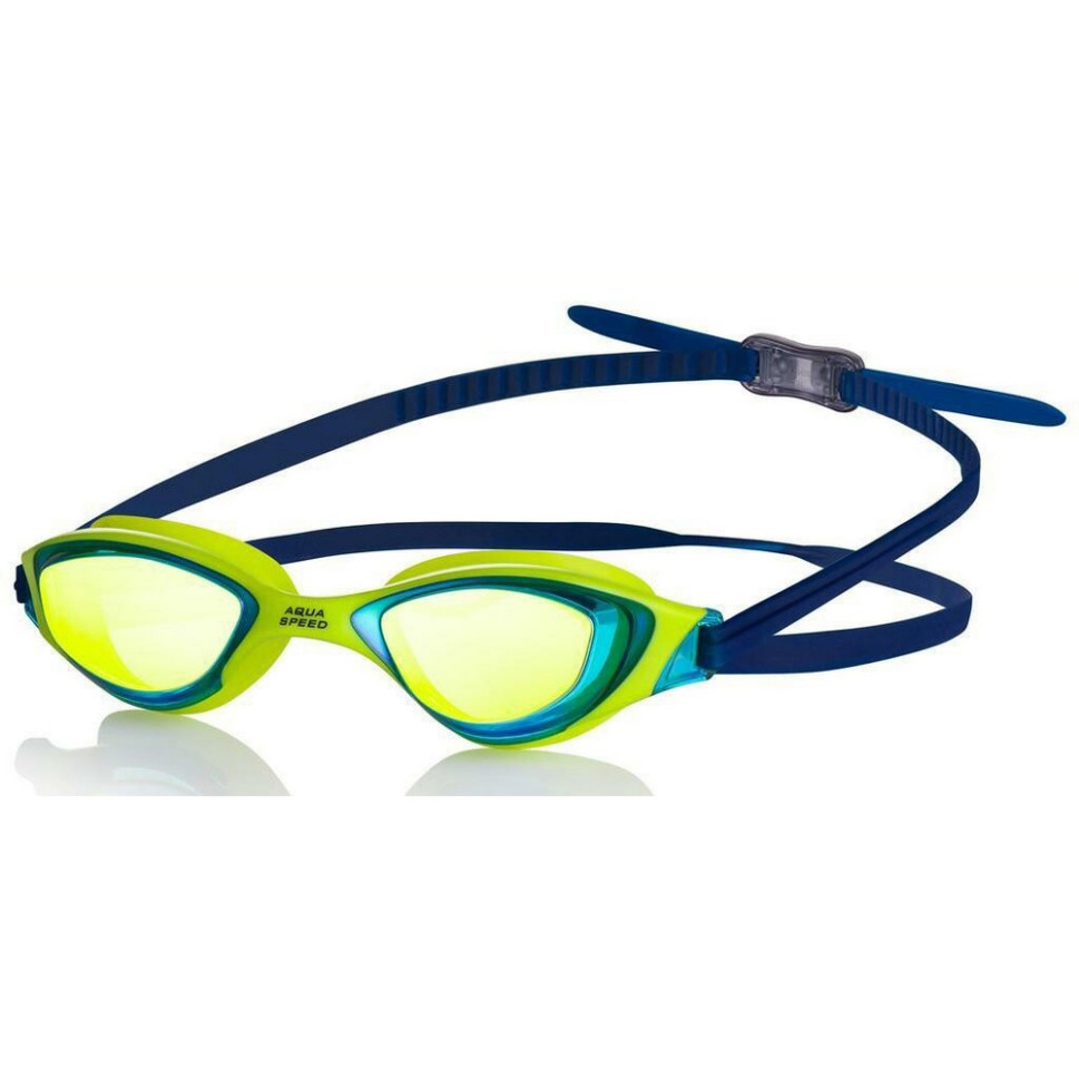 Окуляри для плавання XENO MIRROR Aqua Speed 195-30(6998) салатовий, синій, OSFM