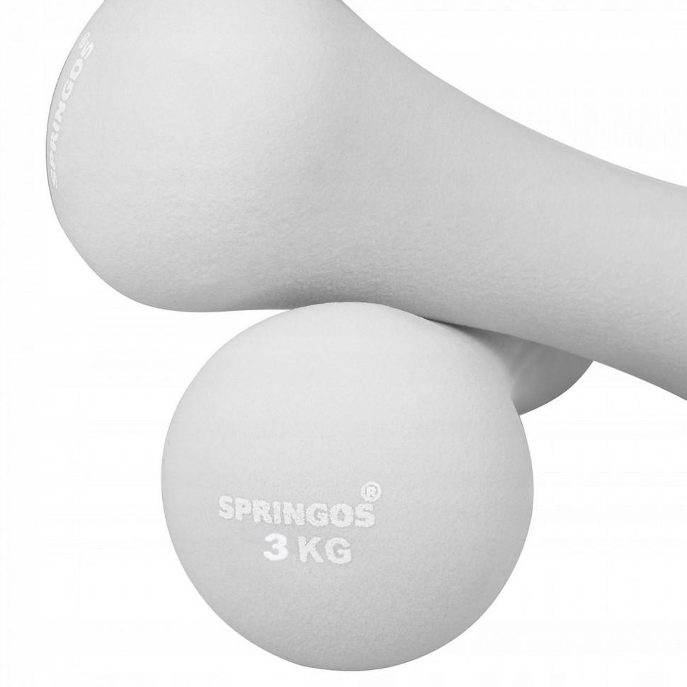 Гантели виниловые Springos FA1042, 2 x 3 кг