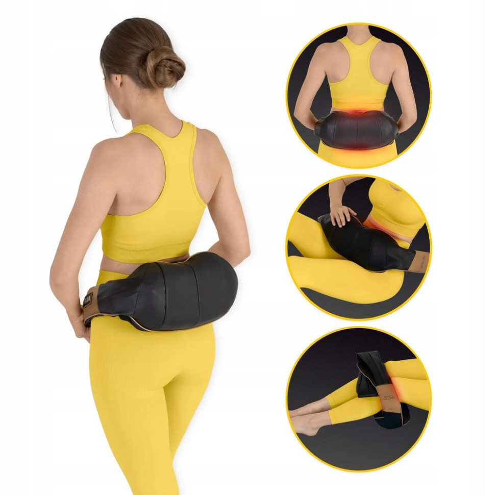 Накидка-массажер для шеи и спины Shiatsu Ultra+ 4FIZJO 4FJ0566 аккумуляторная, Black/Gold