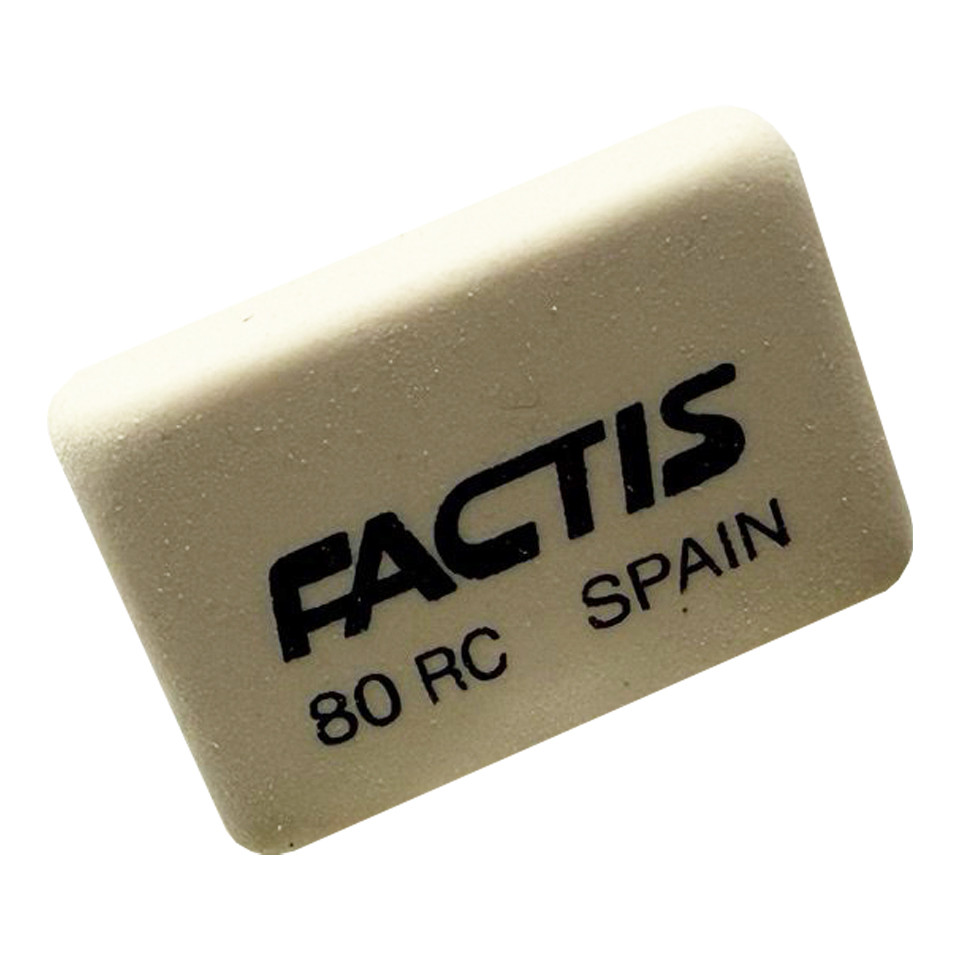 Резинка школьная прямоугольная Factis CNF80RC, мягкая