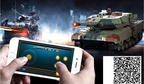 Танк р/у 1:36 HuanQi H500 Bluetooth з і/ч гарматою для танкового бою